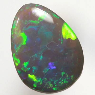 SOLID BLACK OPAL Bright sparkles of green fire